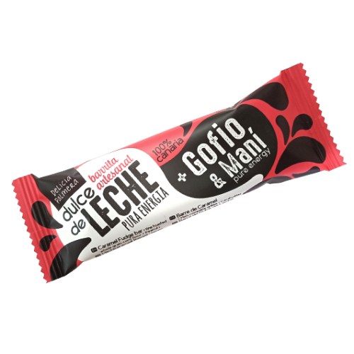 Delicia Palmera • barrita energetica DULCE DE LECHE con GOFIO y MANI