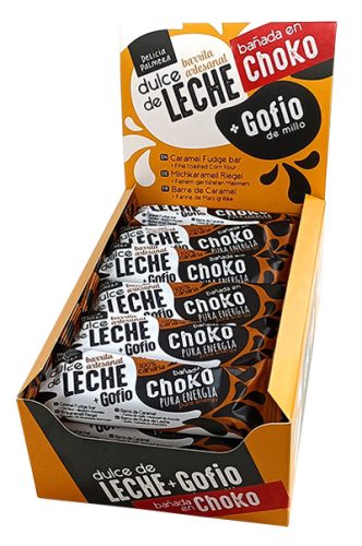barritas energéticas de dulce de leche con gofio y CHOKO Delicia Palmera caja de 18u Delicia TOTAL