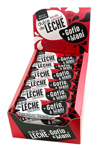 barritas energéticas de dulce de leche con gofio y MANI • Delicia Palmera caja de 24u Delicia TOTAL